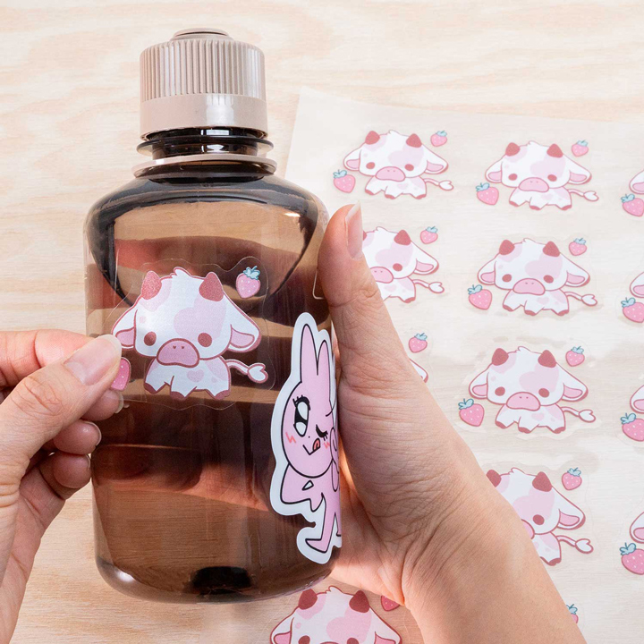 Crystal Clear stickers applied